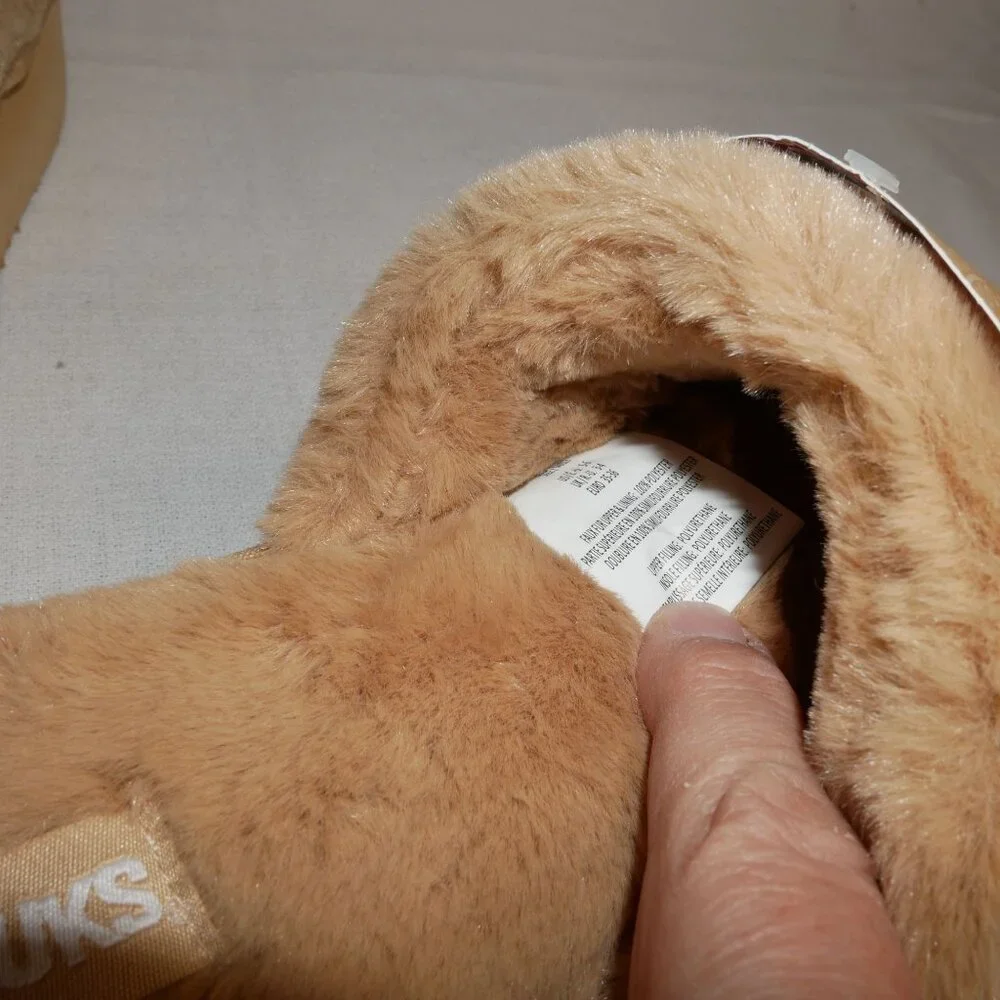 Muk Luks Womens Kirstey Slide Slipper Faux Fur Slippers Size S 5-6 Tan NWT - Picture 4 of 8